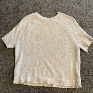 Banana Republic White Short Sleeve Sweater Tee